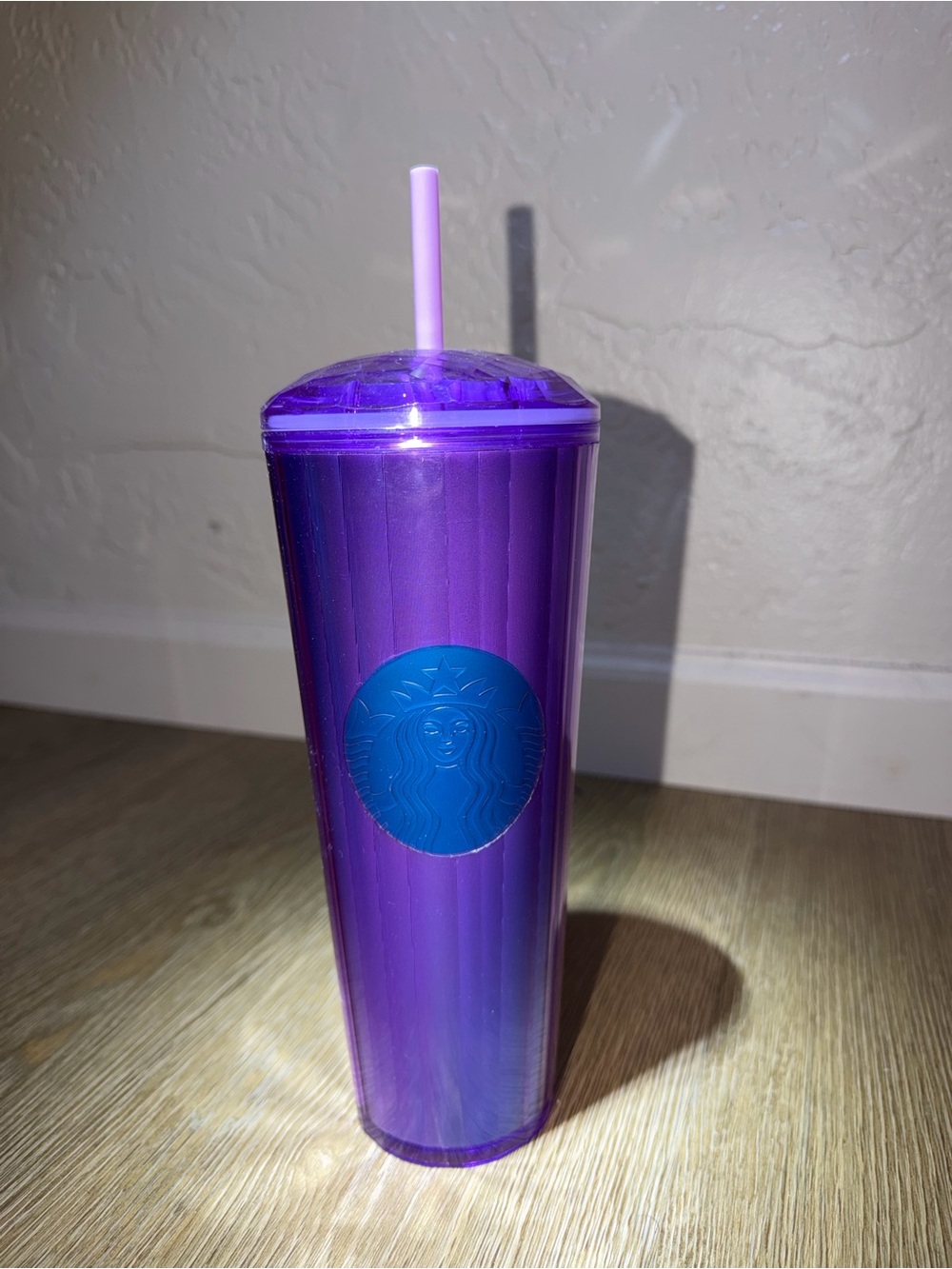Starbucks Purple Ombre Reusable Tumbler with Blue Logo